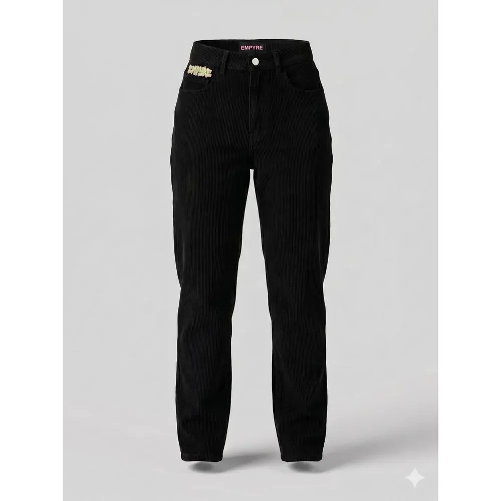 Empyre Women's 2 Grunge Streetwear Y2K Indie High Rise Tori‎ Corduroy Pants